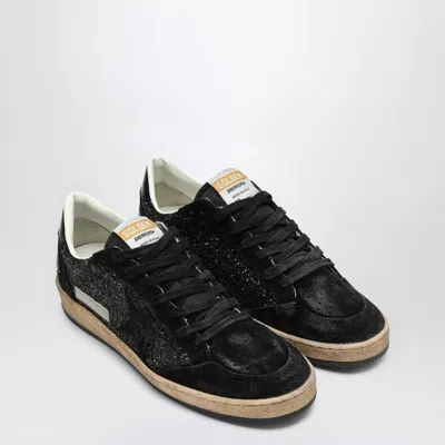 Golden Goose Ball Star Sneakers In Suede Glitter