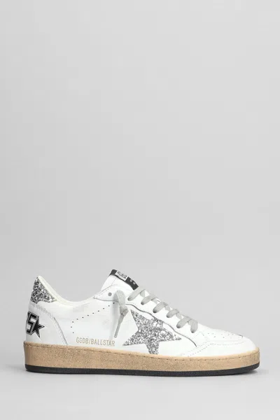 Golden Goose Ball Star Sneakers In White Leather
