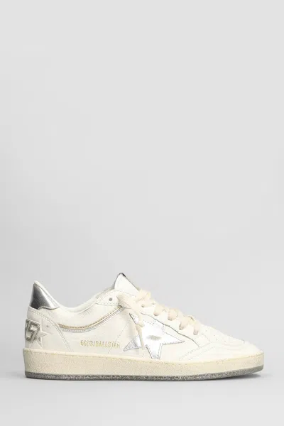 Golden Goose Ball Star Sneakers In White Leather