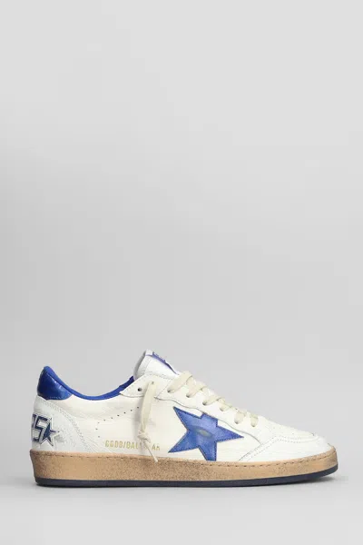 Golden Goose Ball Star Sneakers In White Leather