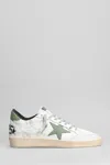 Golden Goose White Leather Sneakers In White