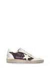Golden Goose Deluxe Brand Women Ball Star Leather Sneakers With Glittered Insert In Multi