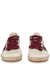 Golden Goose Ballstar White Low Top Sneakers With Glittered Star Patch On The Side And Glittered Heel With Logo L In Animal Print