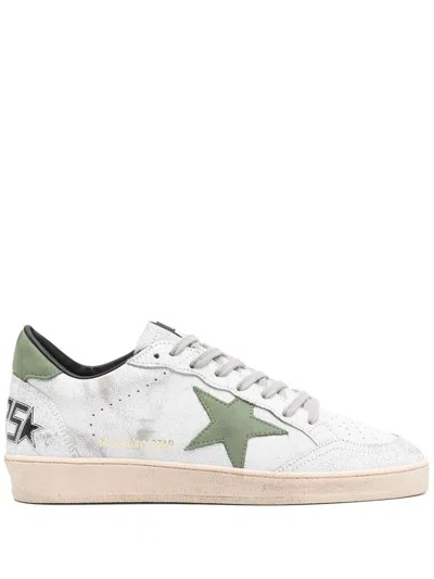 Golden Goose Deluxe Brand Classic Low-top White Sneakers With Vintage Accents In Multicolor