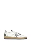 Golden Goose Low Top Leather Sneakers With Glitter Detail In White