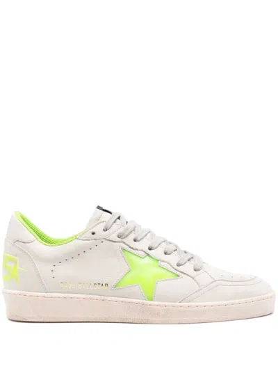 Golden Goose Man Sneakers Light Green Size 8 Leather In White