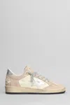 Golden Goose Ball Star Pink Trainer With Silver Glitter In Pink