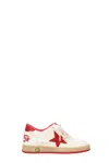 Golden Goose 'ball Star' Sneakers In Red
