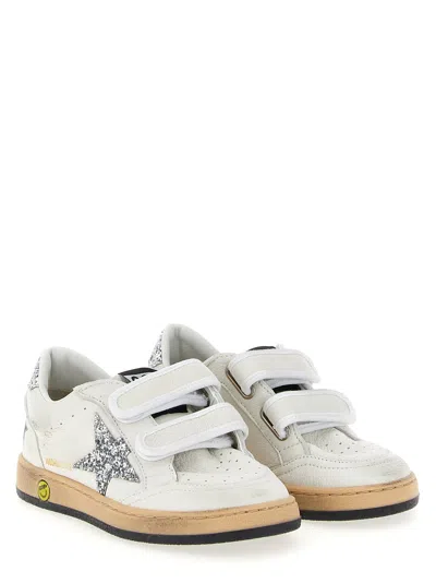 Golden Goose Kids' Ball Star Sneakers In White