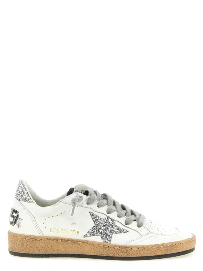 Golden Goose Ball Star Sneakers In Silver