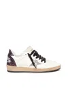 Golden Goose Ballstar Sequinned Logoed Sneakers In White