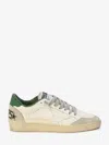 Golden Goose White Cow Leather Vamp Sneakers With Unique Used And Dirty Effect In White