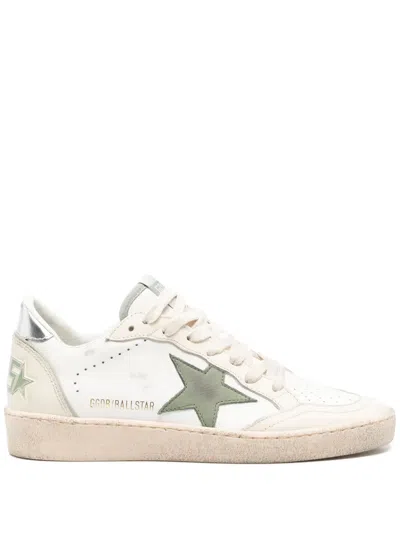 Golden Goose Deluxe Brand Distressed Nubuck Leather Sneakers With Metallic Accents In Multicolor
