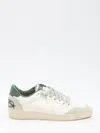 Golden Goose White Cow Leather Vamp Sneakers With Unique Used And Dirty Effect In White