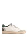 Golden Goose White Cow Leather Vamp Sneakers With Unique Used And Dirty Effect