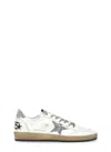 Golden Goose Low Top Leather Sneakers With Glitter Detail In White
