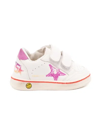 Golden Goose Kids' Ball Star Sneakers In White