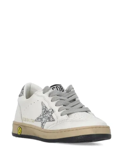Golden Goose Kids' Ball Star Sneakers In White