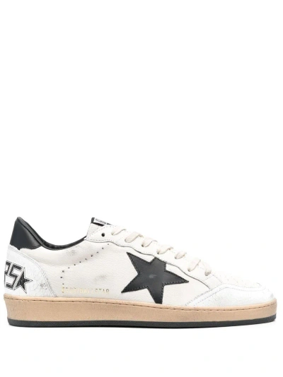 Golden Goose Ball Star Nappa Upper Leather Star And Heel Crack Toe And Spur In White