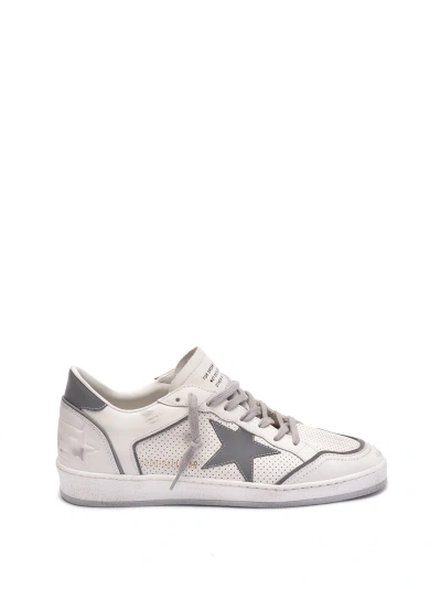 Golden Goose Ball Star Double Quarter Trainers In White