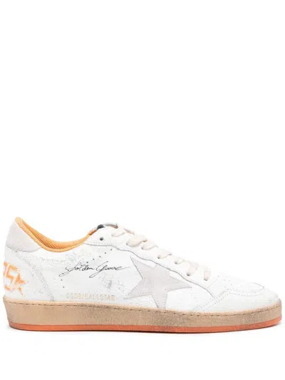 Golden Goose Leather Trainers In White