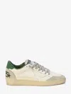 Golden Goose White Cow Leather Vamp Sneakers With Unique Used And Dirty Effect In White