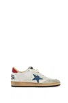 Golden Goose Ball Star Distressed-effect Sneakers In White