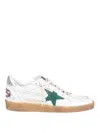Golden Goose Leather Low Top Sneakers With Distressed Effect In White