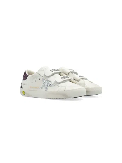 Golden Goose Kids' Ball Star Sneakers In White