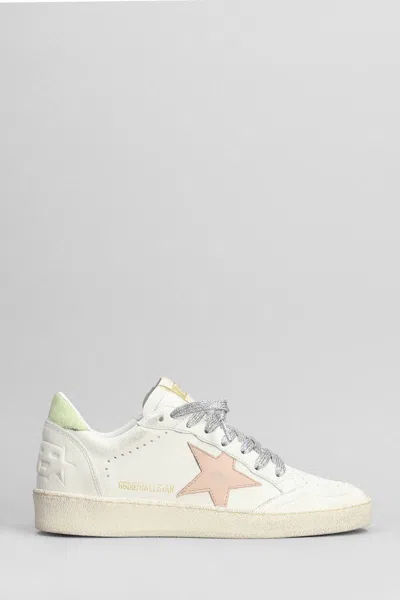 Golden Goose Ball Star Low-top Leather Sneakers In White