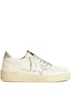 Golden Goose Ballstar 2 Leather Upper And Spur Laminated Star Glitter Heel In Multi