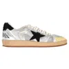 Golden Goose Ball Star Special Edition Sneakers In Silver Leather In Grey