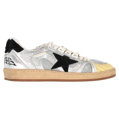 Golden Goose Ball Star Special Edition Sneakers In Silver Leather In Grey
