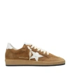 Golden Goose Womens Camel Ball Star 55482 Suede Low-top Trainers Eur 39 / 6 Uk In Brown
