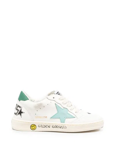 Golden Goose Kids' Ball Star Star-patch Sneakers In White