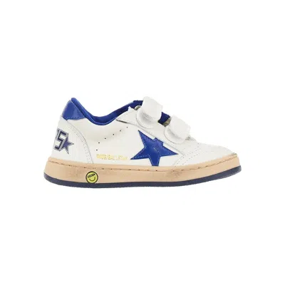Golden Goose Kids' 'ball Star Strap' Leather Sneakers In White