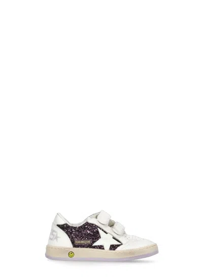 Golden Goose Kids' Ball Star Strap Sneakers In Purple