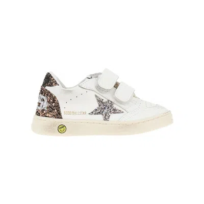 Golden Goose Kids' Ball Star Strap Sneakers In White