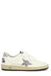 Golden Goose Old School Touch-strap Sneakers In White Silver