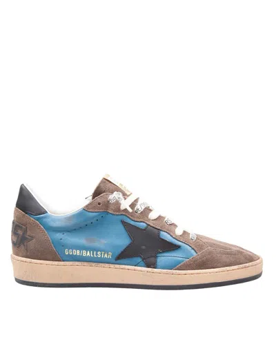 Golden Goose Ball Star Suede-trimmed Distressed Leather Sneakers In Multi