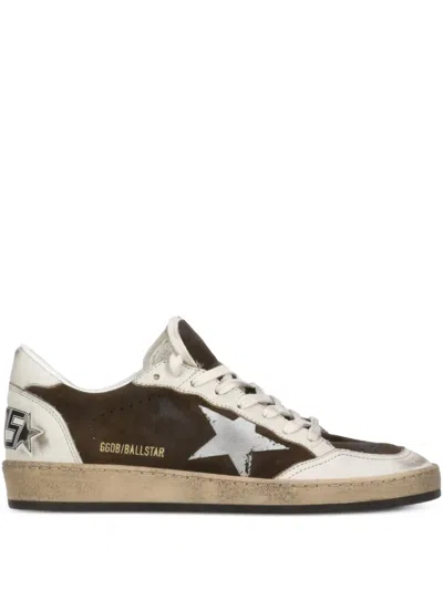 Golden Goose Ball Star Suede Sneakers In Brown