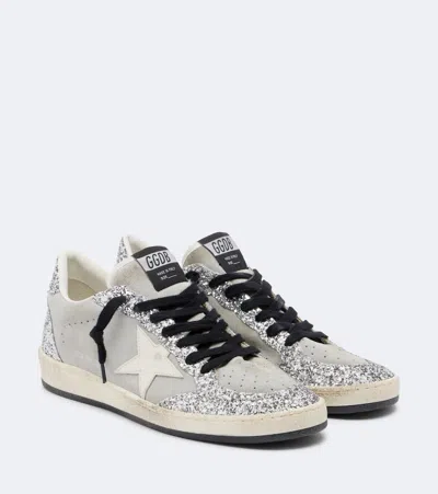 Golden Goose Ball Star Suede Sneakers In Gray