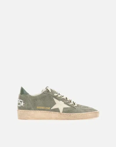 Golden Goose "ball Star Suede" Sneakers In Green