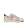 Golden Goose Ballstar Suede Upper Toe Tongue Heel And Spur Leather Star Sneakers Multicolor In Multi