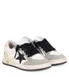 Golden Goose Ball Star Suede-trimmed Leather Sneakers
