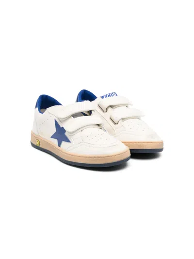 Golden Goose White June Sneakers For Kids With Star And Logo