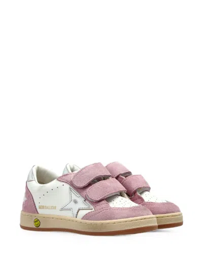 Golden Goose Babies' Ball Star Touch-strap Sneakers In White