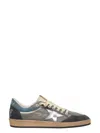 Golden Goose Ballstar Double Upper Without Heel Leather And Suede Upper Suede Toe And Spur Laminated In Grey