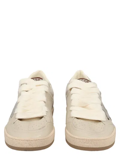 Golden Goose Ball Star Vintage-inspired Graphic Heel Leather Sneakers In Multi