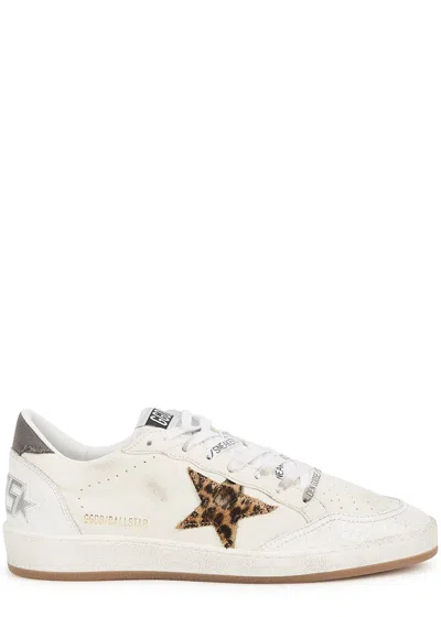 Golden Goose Ball Star White Distressed Panelled Sneakers